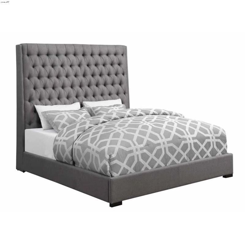 Camille Extra Tall Tufting Upholstered Queen Bed