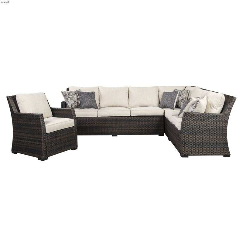 Easy Isle 3 Piece Sectional and Chair Set P455822 By Ashley Signature