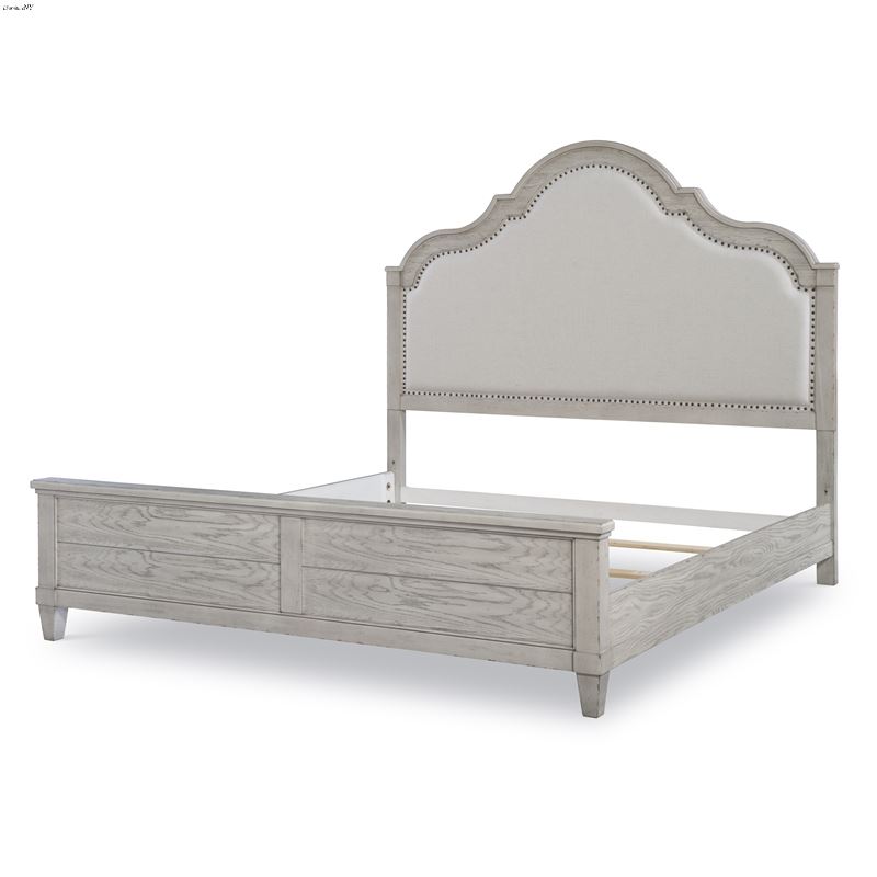 Belhaven Cal King Upholstered Panel Bed In Weathered Plank Finish Wood By Legacy Classic