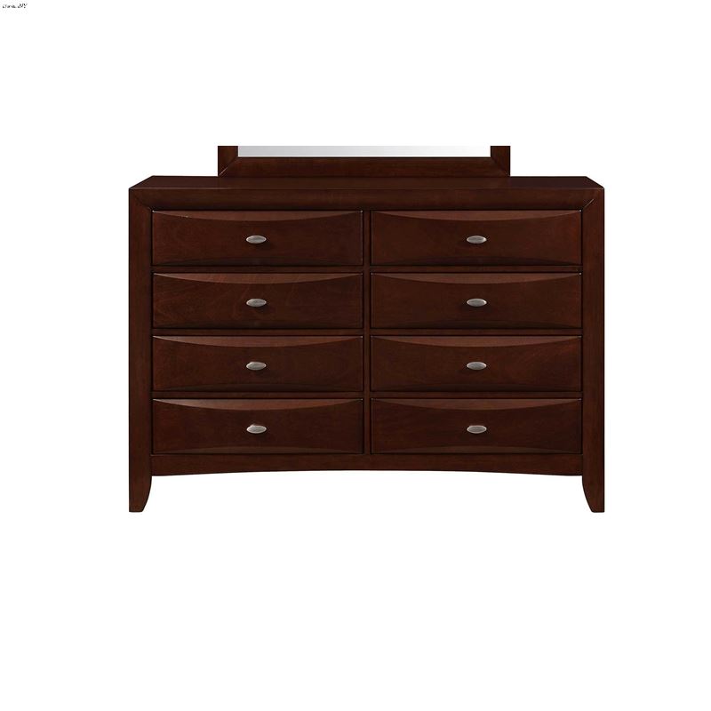 Linda Merlot 8 Drawer Dresser By Global Furniture